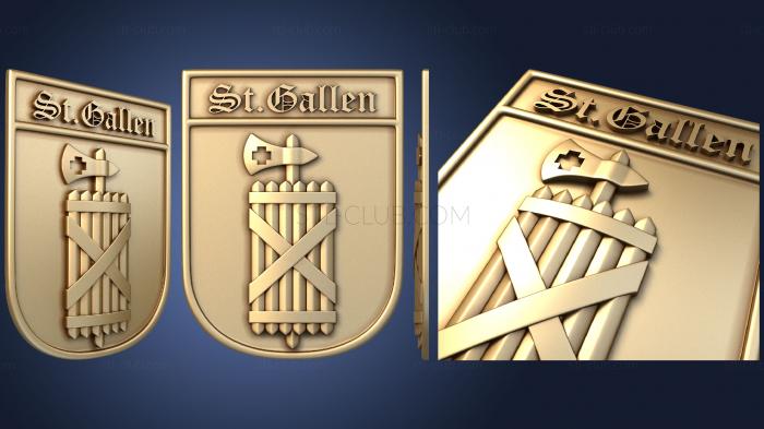 3D мадэль Coat of arms St.Gallen (STL)